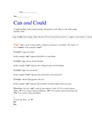 Modal Auxiliary Verbs - Can and Could.rtf