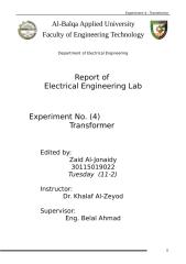 Experiment 4 - Transformer.doc