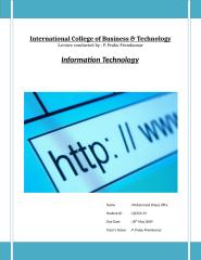 Assignment - Information Technology.doc